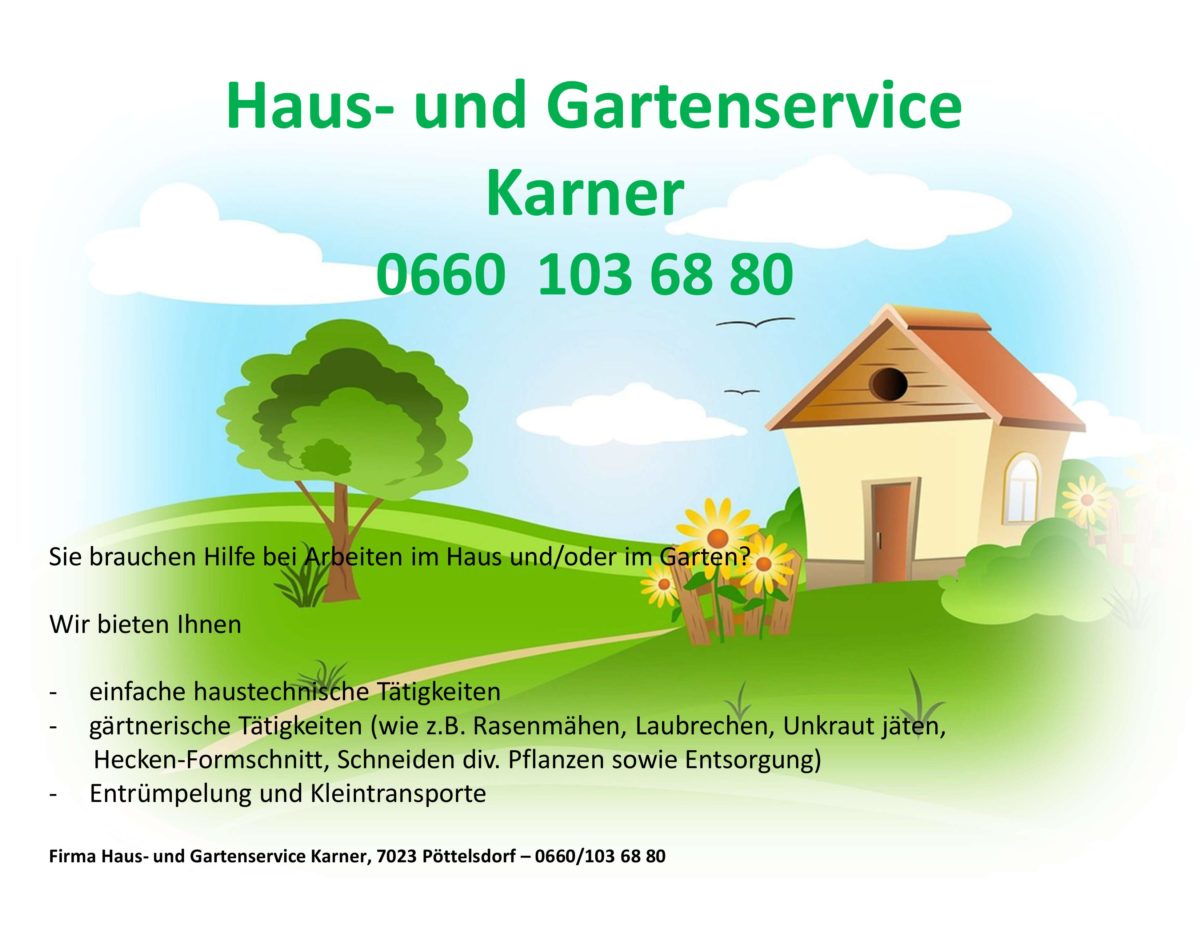 Flyer Haus- und Gartenservice grün